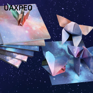 UAXPEO Giấy Gấp Origami Nhiều Màu Sắc Họa Tiết Ngôi Sao Độc Đáo
