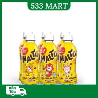   LỐC 6 CHAI  Sữa Lúa Mạch Lof Malto hương Sô Cô La chai 240ml 