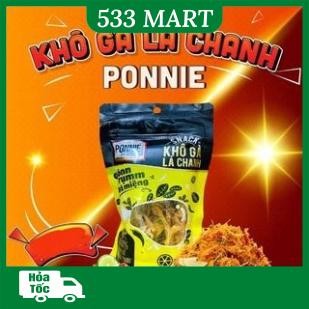[GÓI 25G] Snack Khô Gà PONNIE Vị Khô Gà Lá Chanh, Khô Gà Bơ Tỏi