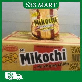[ACECOOK] Thùng 24 gói Mikochi mì không chiên hương vị Sườn heo 80g