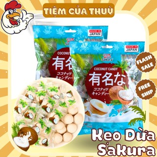 500G Kẹo Dừa Sakura - Kẹo Dừa Giòn - Kẹo Dừa Cứng Nhật Bản - Kẹo Dừa Hình Trái Dừa, Tiệm Ăn Vặt Thuỳ Bùi
