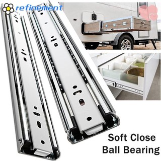 Hoàn THIỆN 2 Chiếc Ngăn Kéo Chạy, Bằng Thép Không Gỉ Ba Phần Vẽ Đường Trượt, Phần Cứng Đồ Nội Thất Hạng Nặng Mở Rộng Đầy Đủ Vòng Bi Trượt Đường Sắt Lưu Trữ Tủ