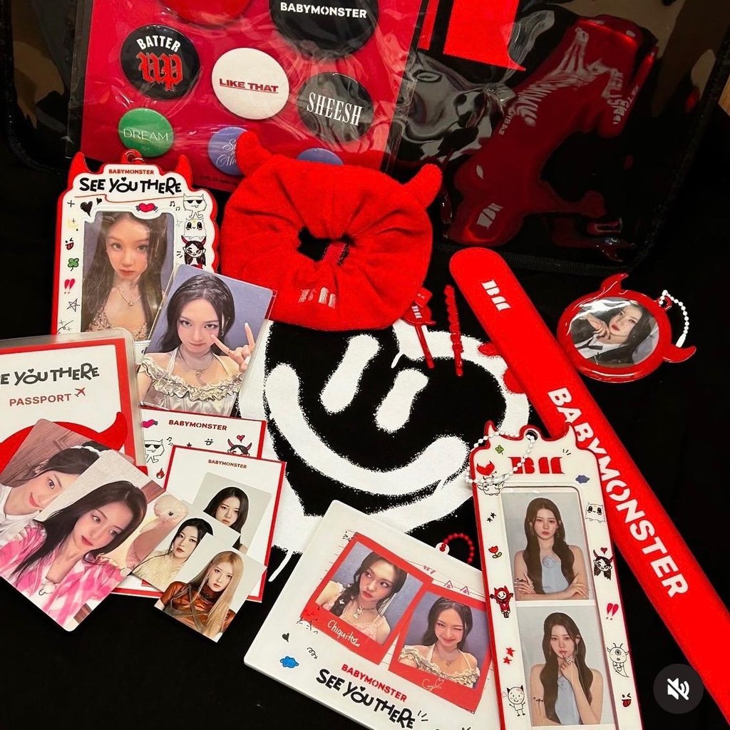 Tổng hợp Merch Babymonster See You There, Photocard Holder, Acrylic Frame - Thẻ ảnh bo góc, thẻ đựng