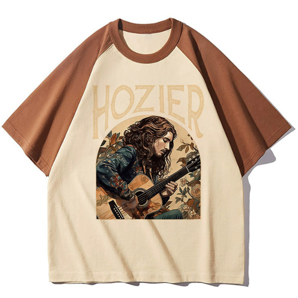 Hozier Tee nữ hoạt động mặc phong cách hiện đại cổ tròn cô gái Nhật Bản quần áo harajuku