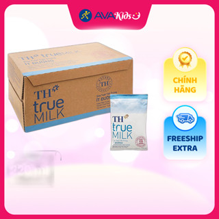 Thùng 48 bịch sữa tươi tiệt trùng TH true MILK ít đường 220 ml (từ 1 tuổi)