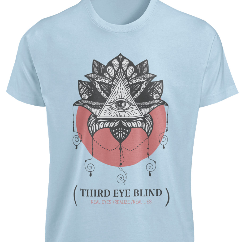 Áo thun mù mắt thứ ba Retro mở đầu Real Eyes Real Real Lies Gift Tee