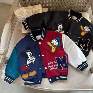 Trẻ Em Hoạt Hình Áo Khoác Bé Trai Thu Đông Phong Cách Mới Trẻ Em Cotton Quần Áo Đẹp Trai Hợp Thời Trang Cho Bé Bóng Chày Đồng Phục Áo Khoác Bé Gái Quilted
