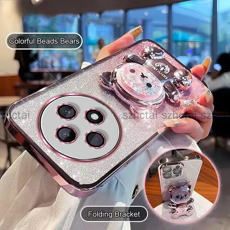 Ốp điện thoại OPPO Reno 12F 12 Pro 5G 11F 5G 11 Pro 10 Pro 5G Ốp điện thoại giảm căng thẳng Vỏ điện thoại hình gấu hạt đầy màu sắc