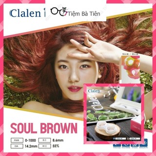 [Sử Dụng 1 Ngày] Kính Áp Tròng Hàn Quốc Clalen Iris Màu Soul Brown [độ từ -1,00 → -10,00] TIỆM BÀ TIÊN
