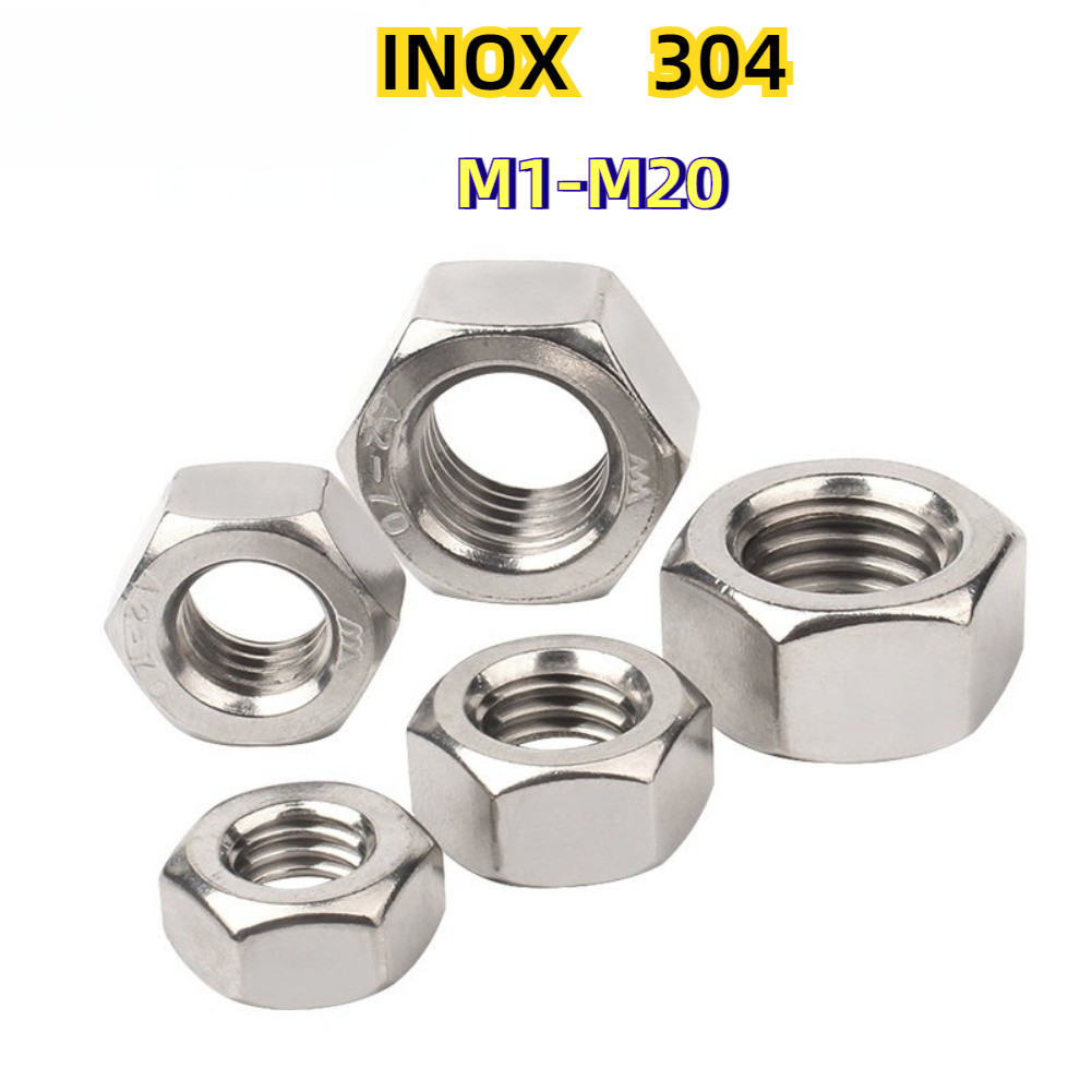 [LY1-VN-S] Tán Dẹp Ecu inox 304,  Cho ốc ，loại tốt，Đai ốc，Đai ốc inox 316 ốc vít M1-20