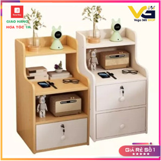 Tủ Gỗ Đầu Giường CÓ KHÓA, Tủ Gỗ Để Bàn, Tủ Đựng Đồ, Tủ Trang Điểm Thông Minh Vega365vn