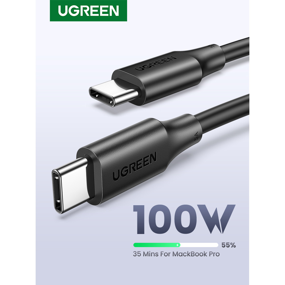 Cáp USB C sang USB C UGREEN 100W Cáp sạc nhanh PD Cáp sạc nhanh 5A 100W Loại C để sạc nhanh Cáp PD U