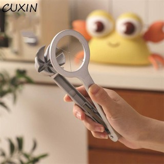 Máy cắt trứng thủ công CUXIN, Bộ chia trứng bảo quản di động đa chức năng, Phụ kiện nhà bếp Máy thái trứng hợp kim nhôm chống trượt bền bỉ Khách sạn