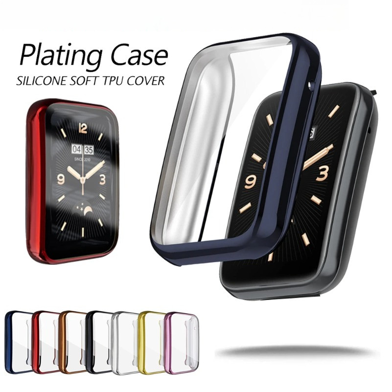 Ốp Đồng Hồ Cho Xiaomi Mi Band 7 Pro Màn Hình Cả Viền Toàn Diện TPU Mạ Cho Mi Band 7 Pro Case