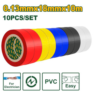 Combo 10 cuộn băng dính cách điện PVC cao cấp Jadever JDPN1023, Chống cháy hiệu quả, Dễ dàng sử dụng