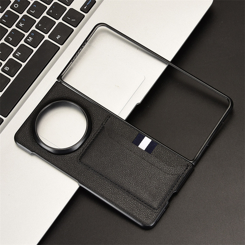 Dành Cho Honor Magic V5 Nhiều Khe Cắm Thẻ Vải Da PU Và PC Bìa Sách Cho Huawei Honor Magic V5 Vỏ Điện