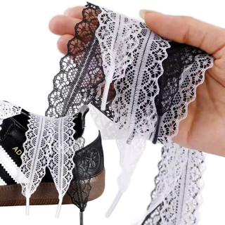 4 Đôi Ren Bện Dây Giày 2.9CM Chiều Rộng Lạ Mắt Flat Dây Giày Đen Trắng Lụa Dây Giày Cho Ba Lê Giày Thể Thao Đức Giày Tập Luyện