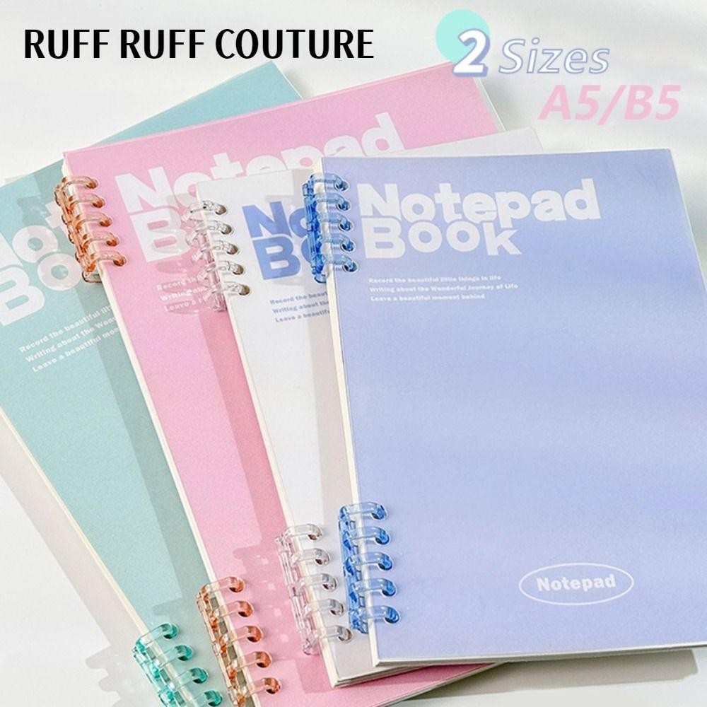 RUFF RUFF COUTURE Ring Binder Notebook, Dòng ngang A5 / B5 Loose Leaf Notebook, Creative Gradient Co