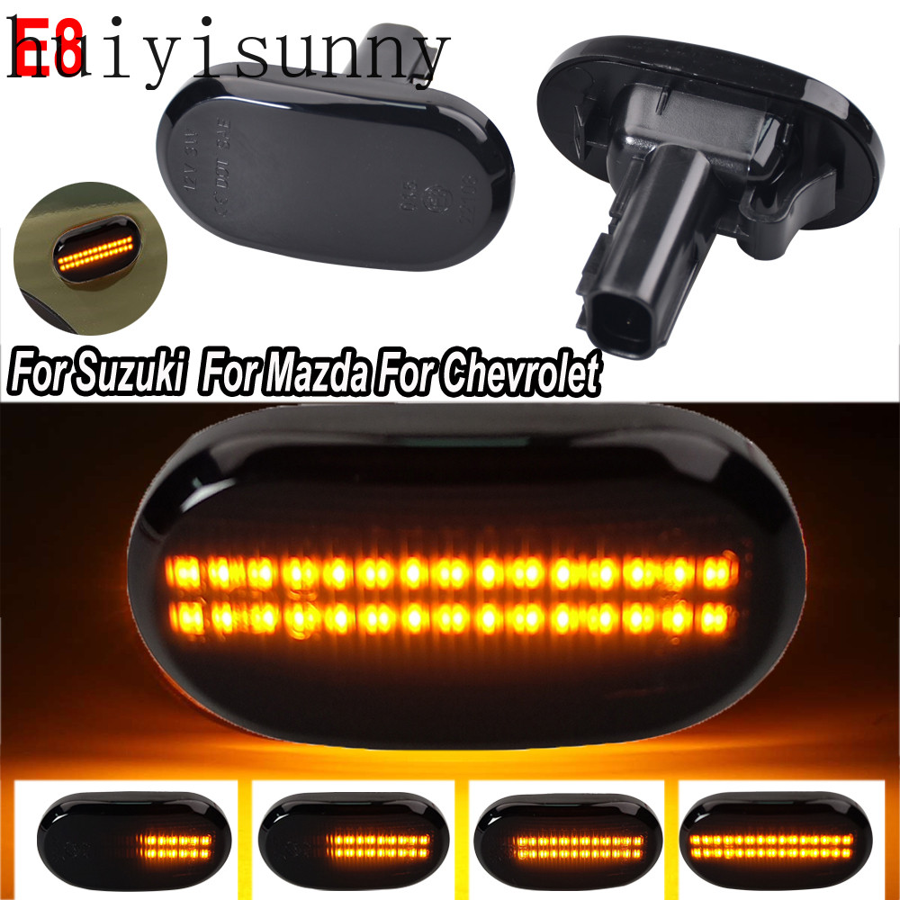 HYS Năng Động Bên Đánh Dấu Ánh Sáng Đen Biến Tín Hiệu Repeater Blinker Cho Suzuki Jimny Sierra JB74W