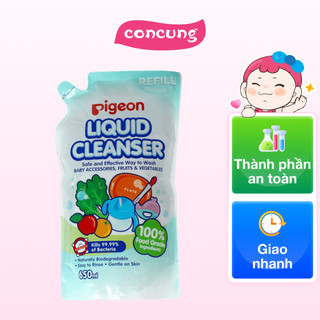 Dung dịch súc rửa bình sữa Pigeon túi 650ml refill 