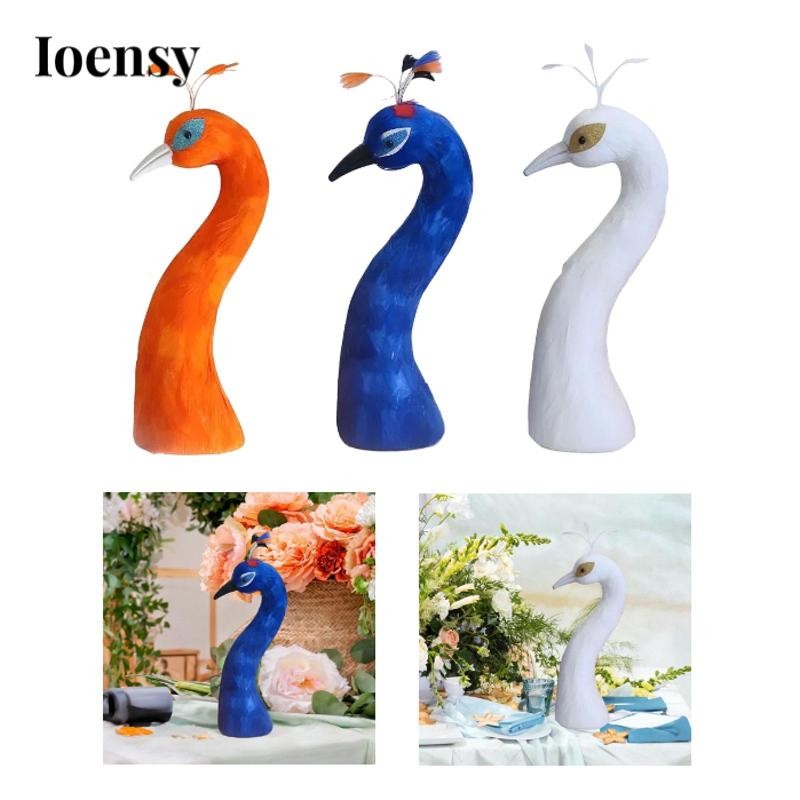 Iensy Peacock Mannequin Head Flower Arrange Trang trí cho các sự kiện Kỷ niệm bữa tiệc