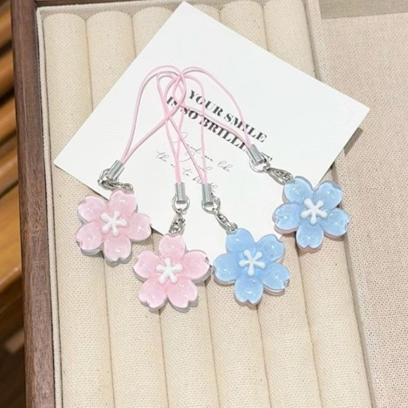 Trái tim cô gái thạch hoa anh đào điện thoại mặt dây chuyền dễ thương hộp đựng tai nghe đa năng dây đeo | BigBuy360 - bigbuy360.vn