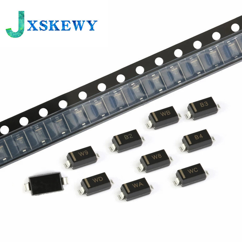 Chip Chính Hãng 100 Chiếc SMD Zener Diode SOD-123 BZT52C2V4 WX BZT52C2V7 W1 BZT52C3V0 W2 BZT52C3V3 W