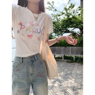 【100% cotton 】Áo baby tee Áo Thun ôm body Áo y2k Áo thun ngắn tay thời trang Slim-fit phiên bản Hàn Quốc dành cho nữ