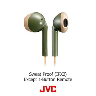 JVC HAF19MRB ヴィンテージイヤーバッド IPX2防汗性マイク付き（赤/黒）
