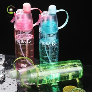 shenjin Cốc Xịt Uống, Chai Nước Uống Chống Rò Rỉ, Chai Drinkware 600ML Nhựa Di Động Xịt Nước Đi Bộ Đường Dài