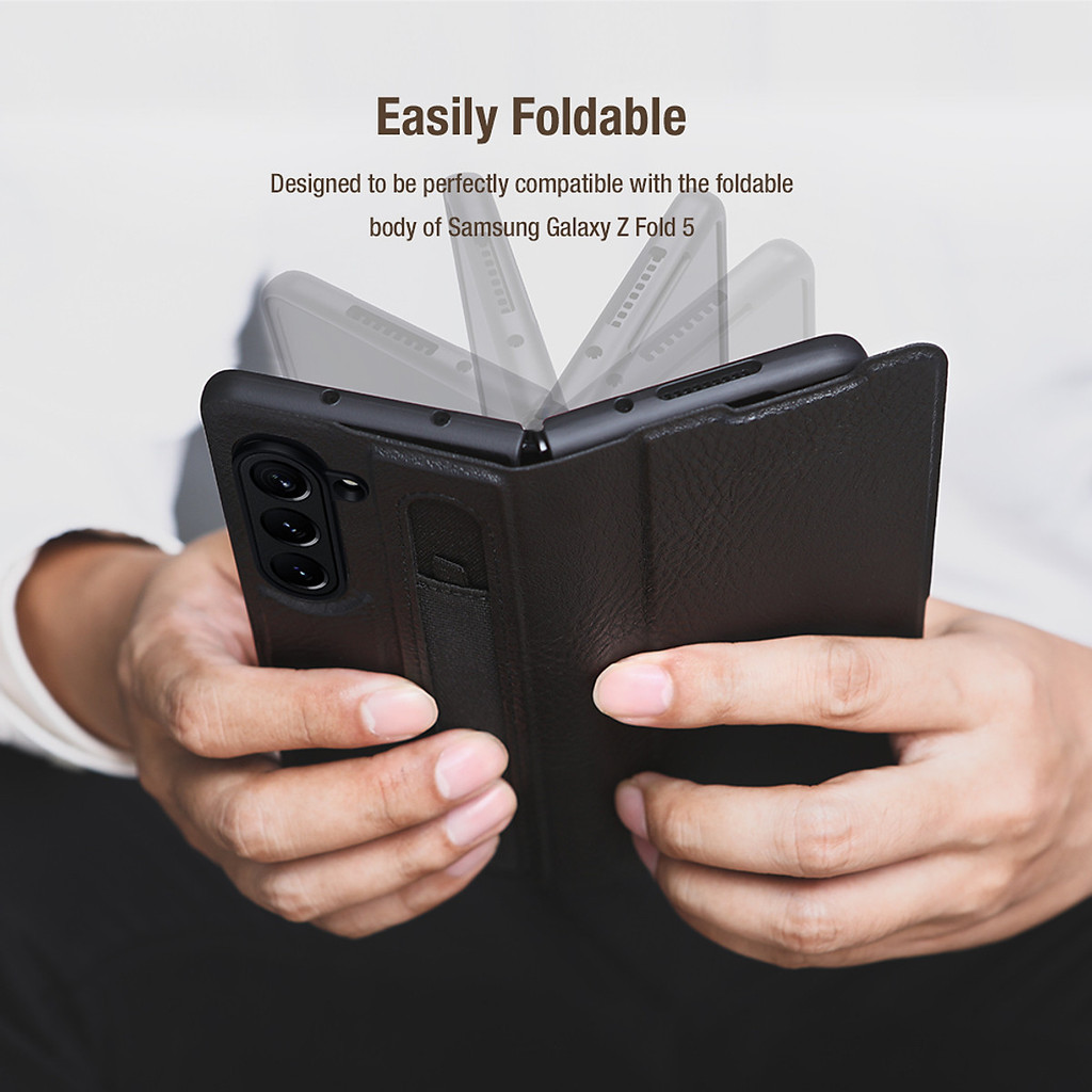 Bao da cho Galaxy Z Fold 6 Nillkin Aoge có nhét bút - hàng chính hãng