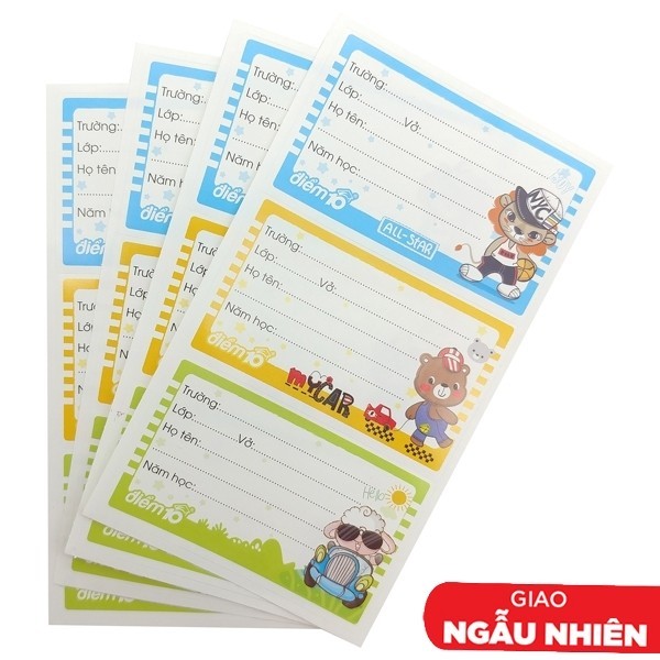 Nhãn Vở TP-NBL01 (Mẫu Màu Giao Ngẫu Nhiên)