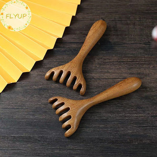 Flyup Body Meridian Massage Lược Sandal Hươu Răng Rộng Châm Cứu Giúp Lưu Thông Máu Chống Tĩnh Điện Tóc Mịn VN