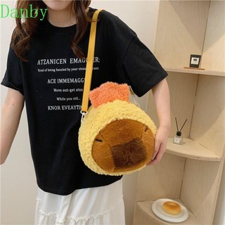 Ba lô sang trọng DANBY Flower Capybara, Túi đeo vai khủng long Kasaya Panda Capibara, Bánh quy dứa di động Búp bê nhồi bông Tempura Capybara Túi xách trường học