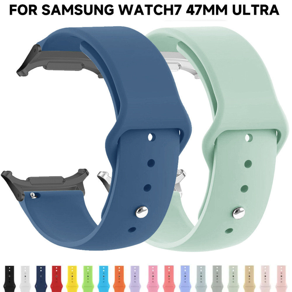 Dây đeo thể thao silicon cho Samsung Galaxy Watch 7 Ultra 47mm Dây đeo cao su Vòng đeo tay cho Galax