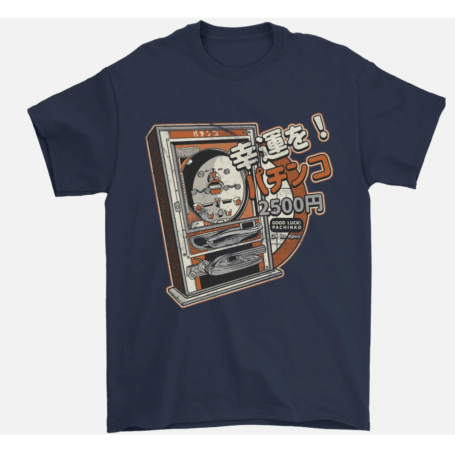 Pachinko Machine Arcade Game Pinball Cổ Tròn Áo Sơ Mi Tay Ngắn Làm Bằng 1 Vải Cotton Thông Gió Tốt H