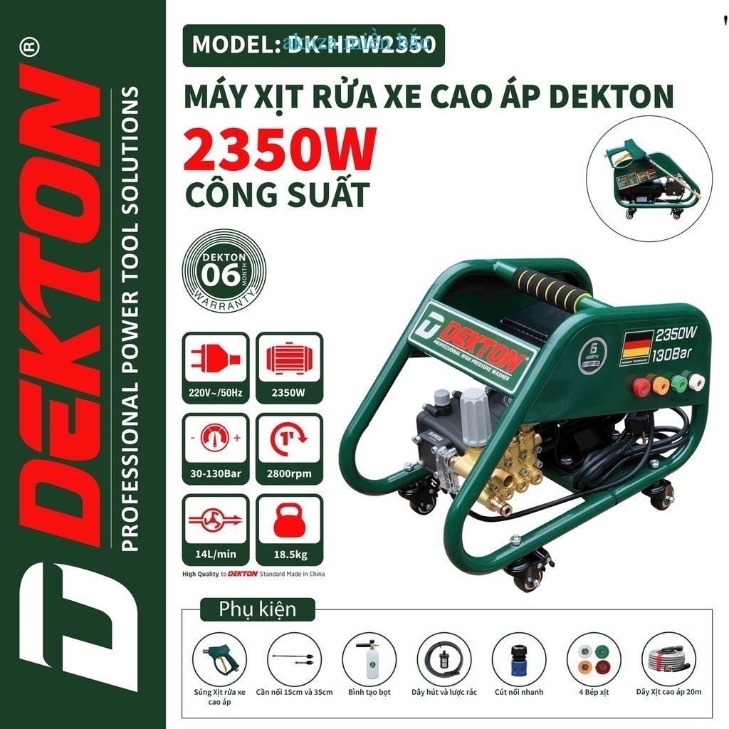 Máy Xịt Rửa Công Nghiệp Dekton / DK-HPW2350 . MIỀN BẮC
