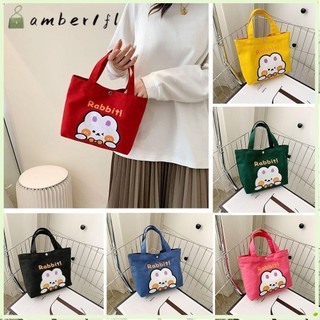 Amber1 Túi xách vải, Túi vải Túi xách thỏ dễ thương dung tích lớn, Túi Tote Mini thỏ Túi Tote Túi Tote hoạt hình Túi vải nhỏ