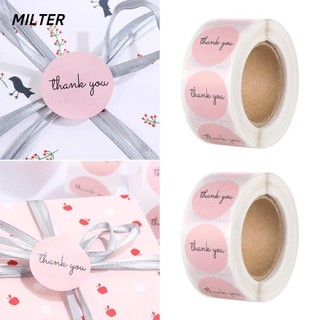 Bộ 500 miếng dán hình tròn họa tiết chữ thank you dễ thương bắt mắt