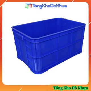 Thùng nhựa sóng bít kích thước 610x420x310mm nuôi cá trồng rau đựng dụng cụ linh kiện chịu được nhiệt độ kho lạnh