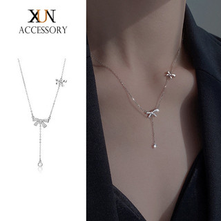 Vòng cổ nơ kim cương bùng nổ Dây chuyền xương đòn nữ