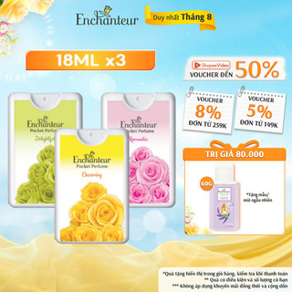 Combo 3 Nước hoa bỏ túi Enchanteur EDT Charming & Delightful & Romantic 18ml/hộp