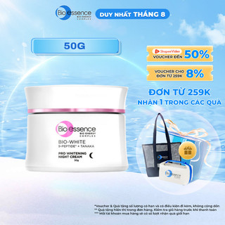 Kem Dưỡng Trắng Sáng Da Chuyên Sâu Ban Đêm Bio-essence Bio-White Pro chiết xuất Tanaka & Camellia 50g