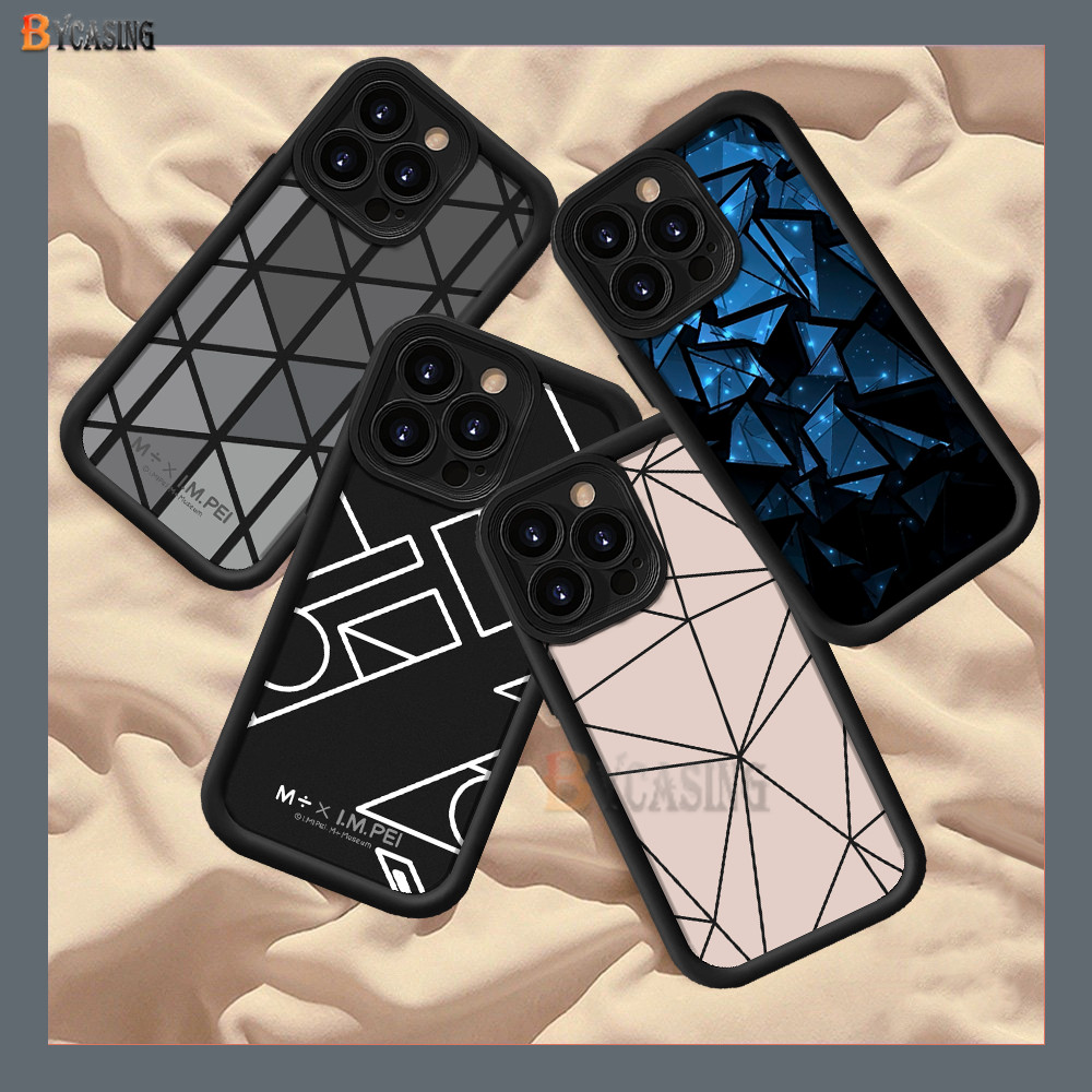Ốp Điện Thoại Hình Học Hình Dạng Thông Thường Tương Thích Cho IPhone 11 13 15 7Plus 14 12 11Pro MAX 