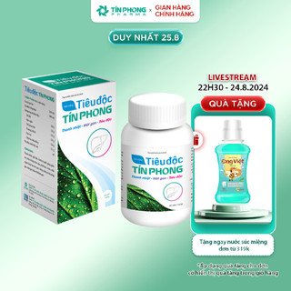 TPBVSK Tiêu Độc Tín Phong Giúp Hỗ Trợ Thanh Nhiệt, Mát Gan Hộp 50- 60 Viên