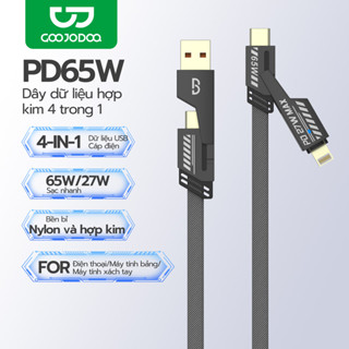 65W Sạc nhanh Đa năng GOOJODOQ 4 trong 1, Nhiều cáp USB, Type-C, Micro Sử dụng Samsung Huawei