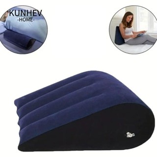 Kunhev Magic Cushion, Gối Silicon Màu Xanh + Đen Bơm Hơi, Xi Lanh Tam Giác Nêm PVC Đổ Xô Mềm Thư Giãn Đệm Vị Trí Tình Yêu