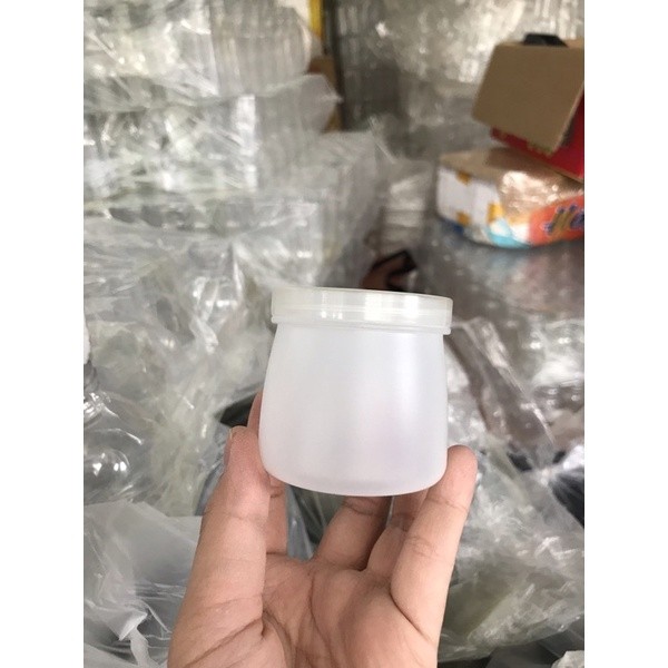 (Hoả Tốc HN)  COMBO 10 HŨ  sữa chua 100ml kèm nắp dày dặn