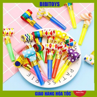 Còi Thổi Kéo Dài Bằng Nhựa Kèn Thổi Rồng Cổ Vũ Tiệc Tùng, sinh nhật Làm Đồ Chơi Cho Bé