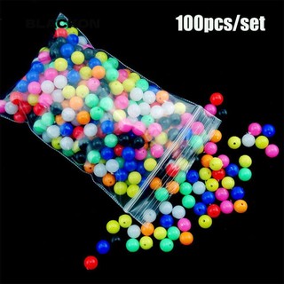 Blackon 100 Chiếc Câu Cá Chữ Thập Hạt Nhựa PE Tròn Chất Lượng Cao Đôi